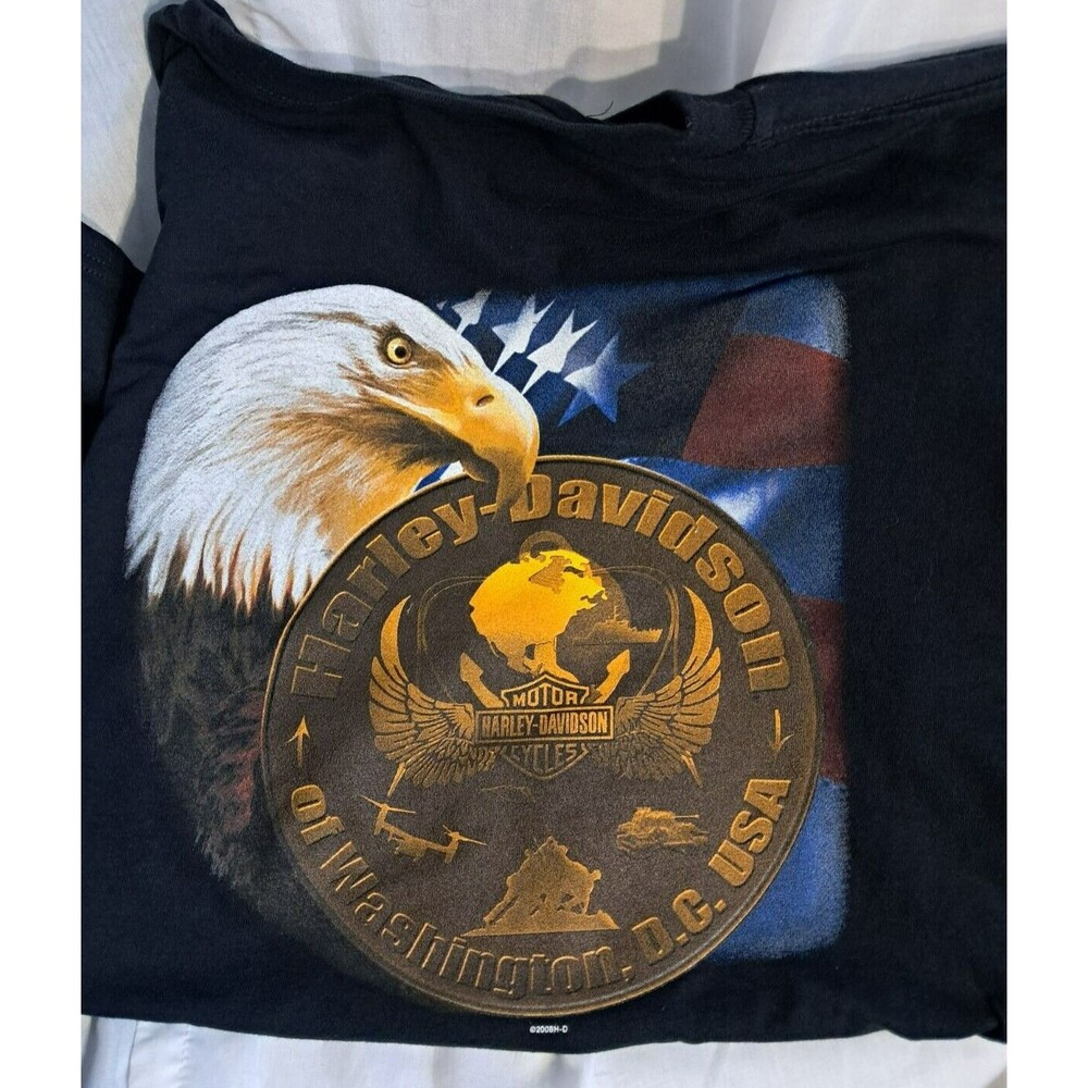 Harley Davidson Eagle Washington DC Graphic T-shirt Men’s XL 2008